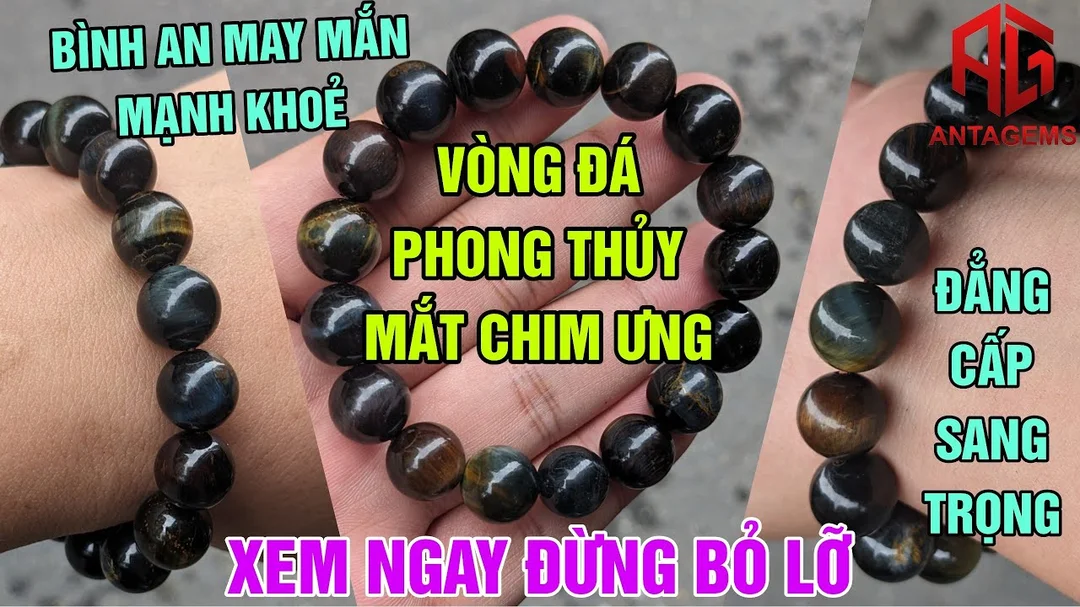 Video vòng đá phong thủy mắt chim ưng