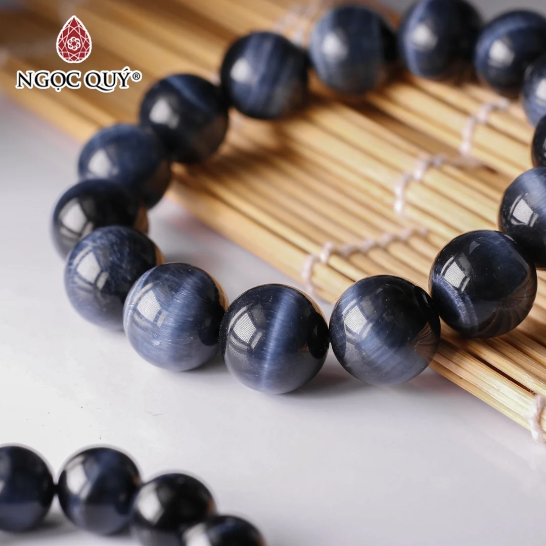 Bảng giá vòng đá mắt hổ xanh đen theo size hạt vòng đá mắt hổ xanh đen giá bao nhiêu theo size hạt