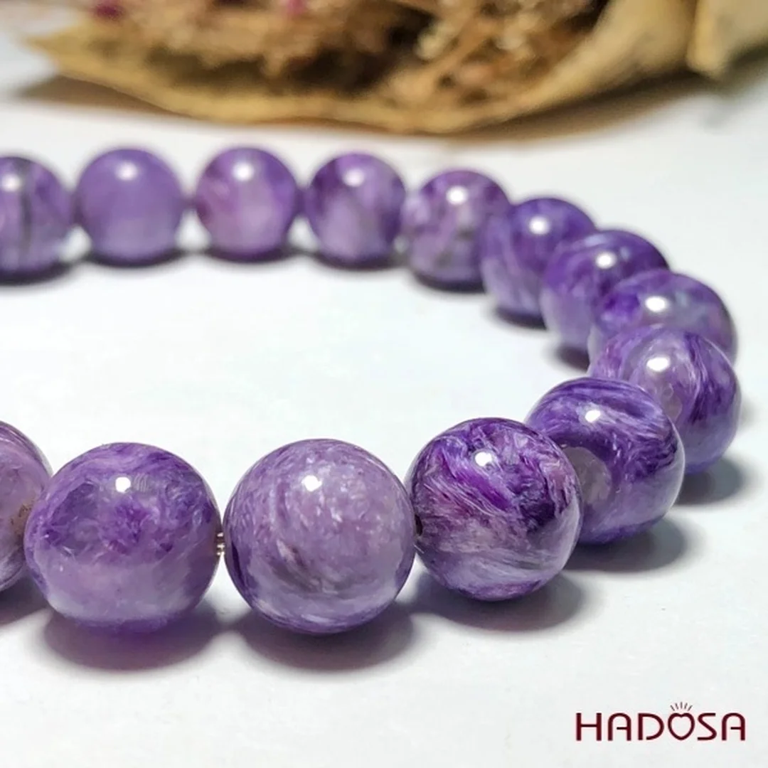 Vòng tay phong thủy nữ đá charoite tím phối charm vòng tay phong thủy nữ đá charoite tím phối charm