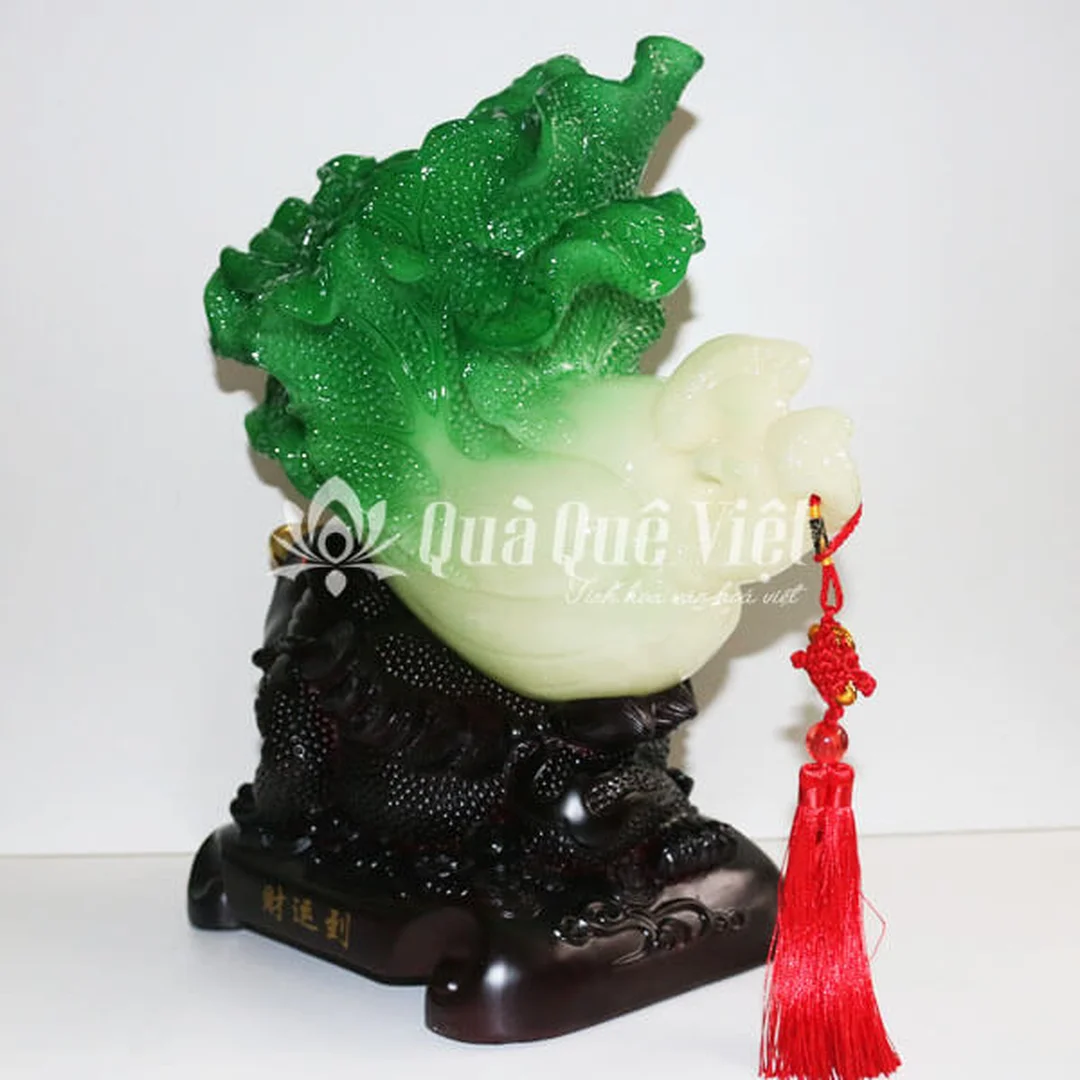 ý nghĩa thiềm thừ cõng bắp cải khi kiểm tra chi tiết tiền ngậm và lá bắp cải