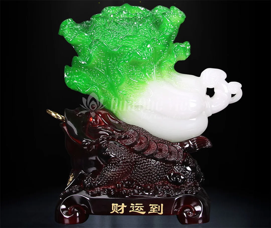 ý nghĩa thiềm thừ cõng bắp cải trong không gian cửa hàng kinh doanh